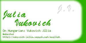 julia vukovich business card